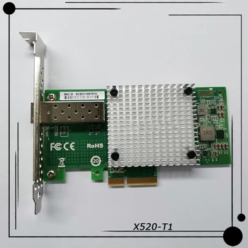 עבור בין X520 PCIE X4 PCI-E X8 10 Gigabit יציאה אחת Server כרטיס רשת NIC X520-T1