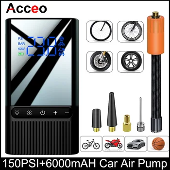 Acceo M09 מדחס אוויר מיני משאבת אוויר לרכב נייד הצמיג Inflator אופנוע חשמלי משאבת מכוניות אופנועים אופניים