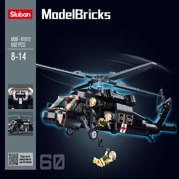 Sluban בניין צעצועים Morden צבא B1012 UH-60 