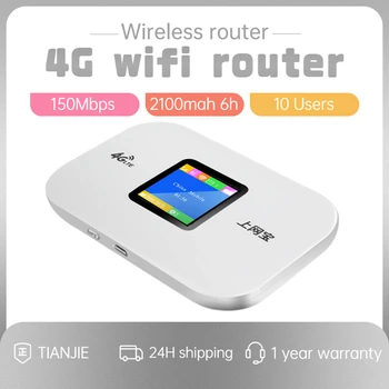 TIANJIE אלחוטית Wi-fi הנתב נייד Mini 3G 4G סמארטפון ה-LTE Mifi כיס Wifi כרטיס ה-Sim ללא הגבלה אינטרנט נייד, Wi-Fi Hotspot