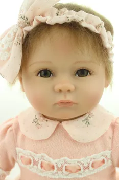 18inches מציאותי התינוק נולד מחדש סיליקון רך ויניל מגע אמיתי בובה מקסים לתינוק הנולד 17inch