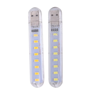 מיני LED נייד 5V 8 LED USB תאורה מחשב נייד כוח מנורת לילה אור