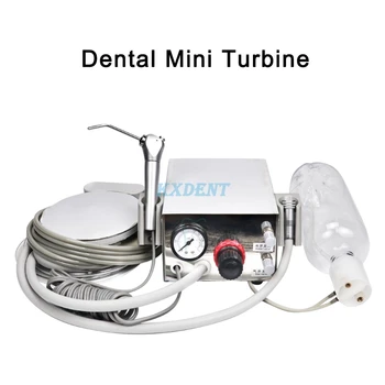 חורים 2/4 שיניים ניידת טורבינה יחידה עובדת עם מדחס אוויר 3 דרך מזרק הלבנת שיניים ציוד רפואת שיניים אספקה