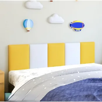 ראש המיטה המיטה עץ דביק 3d טפט עיצוב חדר השינה אסתטי אנטי-התנגשות בקיר הקדמי לוחות Tete De מואר Cabecero