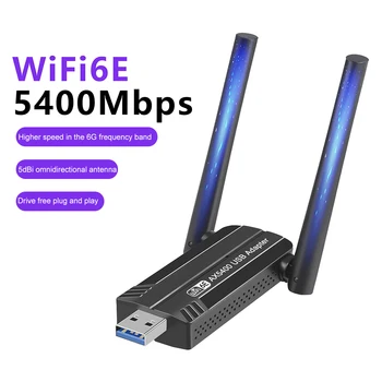 WiFi6E USB3.0 מתאם WiFi AX3000 Tri-Band 2.4 G/5G/6GHz כרטיס רשת אלחוטי WiFi Dongle Wlan מקלט על Win10/11