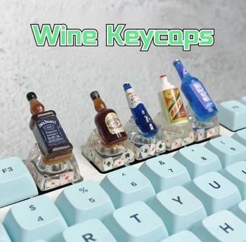 Keycaps לחצות פיר מכני מקלדת שרף עיצוב החוץ יין Keycaps בעבודת יד יצירתית תלת מימדי Esc Keycaps