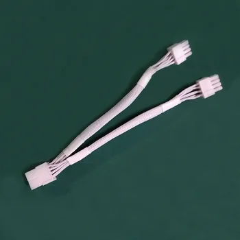1pcs/pack 8 פינים נקבה כפולה 8P(6+2)פינים זכר הרחבה כבל חשמל מסוג PCI Express צבע לבן