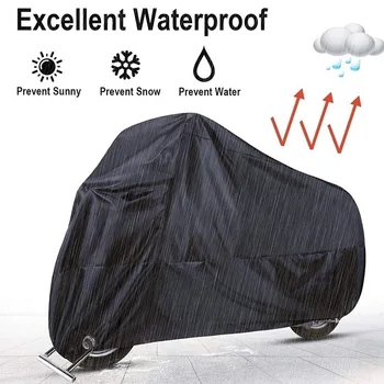 אופנוע כיסוי מגן שחור חום קליטת אופנוע כיסוי עמיד למים משי פוליאסטר רכב חשמלי בעונת הגשמים