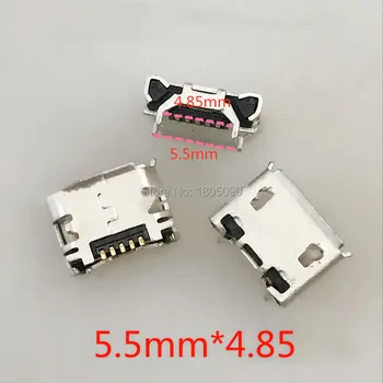 50pcs מיקרו USB 5pin ג 'ק שור קרן 5.5*4.85 מ