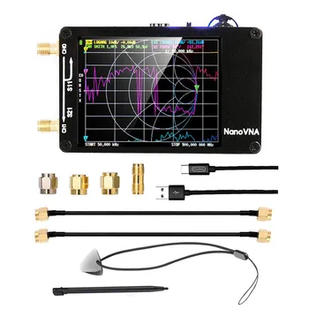 חדש 2.8 אינץ מסך מגע NanoVNA hugen HF VHF UHF UV וקטור Network Analyzer 50KHz - 300MHz אנטנה מנתח עם סוללה
