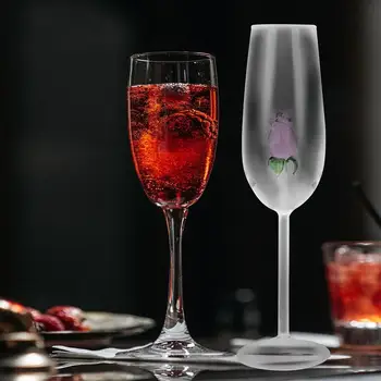 2/1 מחשב רוז זכוכית אדום יצירתי וויסקי עדין כוס רוז המשקפיים בבית קפה אביזרים למטבח Botella דה אגואה