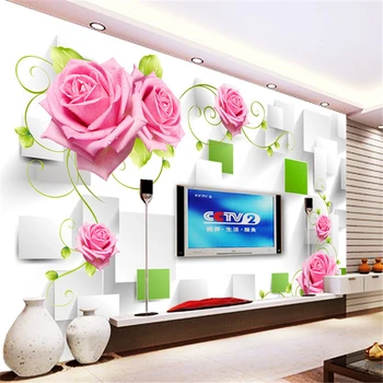beibehang תמונה מותאמת אישית טפט 3D אמנות פרח קיר נייר רטרו ספה רקע ציור קיר טפט עבור הסלון קישוט הבית