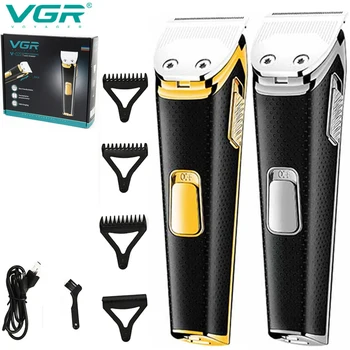 VGR שיער קליפר מקצועי תספורת נטענת אלחוטי לדחוף לבן חשמליים T-סכין אפס מכונת חיתוך V-022