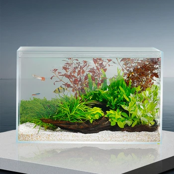 צב גינון אקווריומים אקווריום Vivarium הביתה סלון קטן אקווריומים אקווריום זכוכית Peceras מוצרי דגים QF50FT
