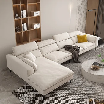 מודרני, פינת סלון ספות לאונג לבן מודרני פינתית לסלון ספות Nordic Lounge קאסאס Prefabricadas בית קבע