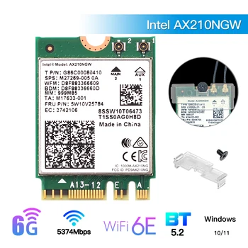 WiFi 6E מידע AX210 הכרטיס האלחוטי 802.11 AX M. 2 Bluetooth5.2 Tri Band 2.4 G/5G/6Ghz Mini PCI-E רשת AX200 מתאם עבור Windows10