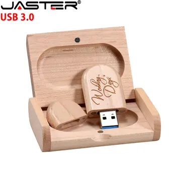 מהירות גבוהה האמיתי קיבולת עץ מתנות כונן עט החתונה קופסא מתנת USB 3.0 כונני פלאש חינם מותאם אישית לוגו מקל זיכרון 64GB דיסק U