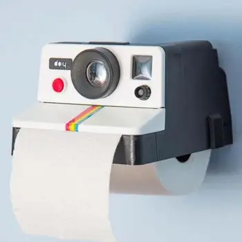 פלסטיק מצלמה בצורת גליל רקמה בעל תיבת נייר טואלט כיסוי קישוט הבית תיבת אחסון