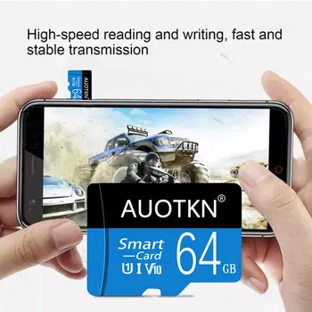AuoTKN פלאש כרטיס הזיכרון 128GB 64GB Class10 tf מיקרו Sd 8GB 16GB 32GB Cartão דה Memória 256gb כרטיס Microsd עבור הטלפון Tablet