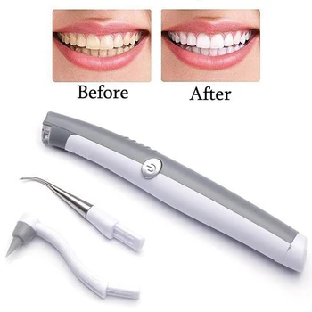 חשמלית סוניק שיניים מלבין Scaler שיניים ערכת הלבנת שיניים חשבון טרטר מסיר כלים מנקה את השן כתם טיפול אוראלי