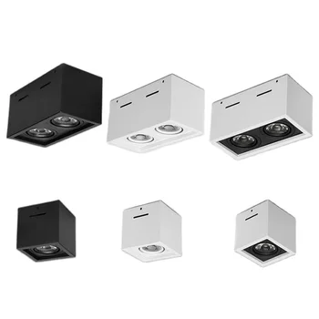 1 יח ' שחור לבן באיכות גבוהה צמודי התאמת LED COB dimmable Downlights ac85-265V 10W 20W LED מנורת תקרה מקום