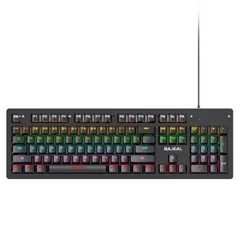 Wired Gaming Keyboard 2 ב 1 מקלדת עמיד במהירות גבוהה הבזיק מקלדת מכנית מקלדת 104 מפתחות כחול ציר מעשי