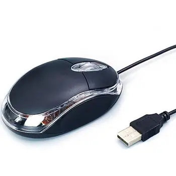 מיני קווי עכבר 1000dpi מחשב במשרד עכבר USB עכברים משחקים למחשב נייד מחשב נייד קווי עכבר גיימר LED 2 כפתורים משחק עכברים