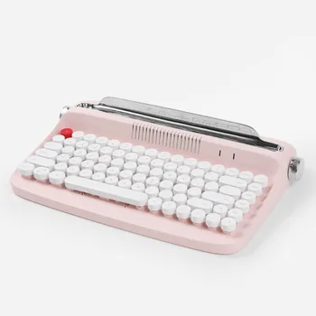 חדש B303 Bluetooth אלחוטית במשרד כתיבה-יד מרגיש מקלדת מחשב לוח הביתה אופנה רטרו עגול Keycap חמוד מקלדת