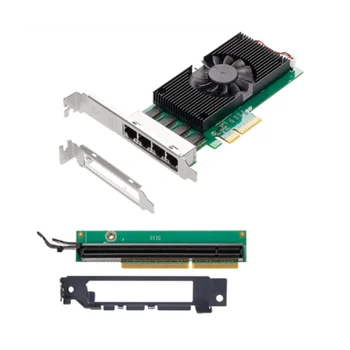 I225 צ ' יפס 4 Port 2.5 G RJ45 רשת מתאם PCIe X4 4 נמל 100/1000M/2500Mbp רשת Gigabit Ethernet Lan כרטיס