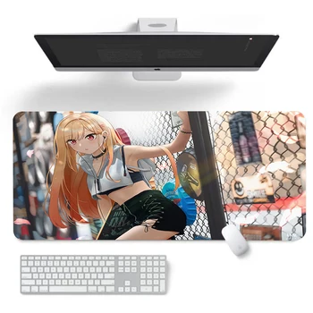 אנימה משטח עכבר Xxl Mousepad גיימר 900x400 Kitagawa מרין מקלדת משחקים מחצלות Deskpad Playmat מחצלת שולחן מחשב, שולחנות Deskmat