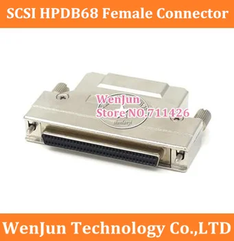 SCSI FMD68F-כמו מחבר SCSI 68pin נקבה ברזל מעטפת Plug HPDB68 pin crimping מתאם נקבה