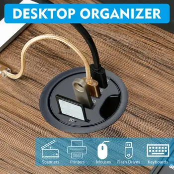 מוצק בביצועים גבוהים חור-שולחן מנהל התקן USB חינם השולחן רכזת אספקה הביתה רכזת USB מתאם USB השולחן Grommet