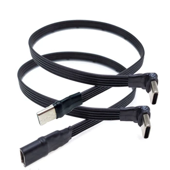 USB 2.0 Type C סוג C כבל מאריך 90° מתאם FPC FPV הלהקה שטוח USB C כבל 2A 5 ס 