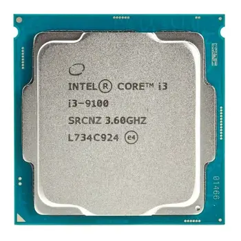 משמש Intel Core i3 9100 3.6 GHz Quad-Core Quad-חוט CPU 65W 6M מעבד LGA 1151