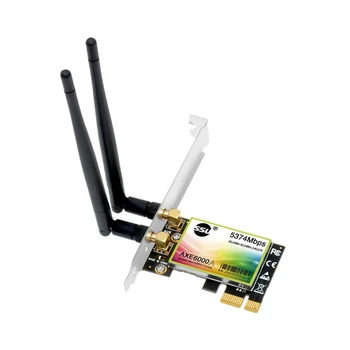 SSU 5374Mbps Wifi6e Pcie מתאם Dual-Band 2.4 G/5Ghz Wifi כרטיס PCI-Express כרטיס אלחוטי מתאם עבור מחשב PC AXE6000(א)