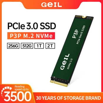 GeIL מצב מוצק דיסק מסוג p3p M2 SSD 256GB 512gb 1T 2t Internal Solid State Drive M. 2 NVME 1.4 PCIe 3.0 Gen3 2280 מ ר2 עבור מחשב נייד