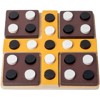 Multi - פונקציה משחק שחמט חינוכי צעצוע צעצועים לוח עץ ארבע - In - A - בשורה Go Games