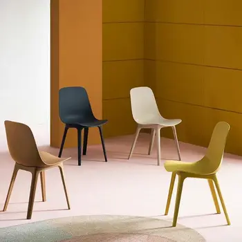נורדי פלסטיק האוכל כיסא סלון עיצוב שרפרף כיסא האוכל המשרד Chaises הספרייה כיסאות רהיטים בסלון Muebles יהירות