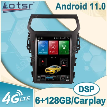 6+128G אנדרואיד 11 מולטימדיה נגן וידאו ניווט GPS עבור פורד אקספלורר 2014 - 2019 הרדיו ברכב אוטומטי אנכי סטריאו יחידת 2Din