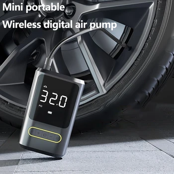 רכב רכוב משאבת אוויר נייד Mini רכב חשמלי משאבת אוויר קטנה אלחוטית תצוגה דיגיטלית צמיג משאבת אוויר לרכב