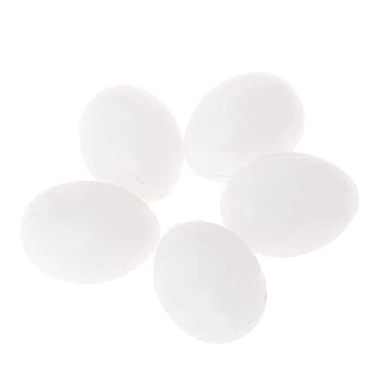 5Pcs מלאכותי ביצים של ציפורים מוצק תוכי מפלסטיק ביצים תוכי שווא בקיעת ביצים