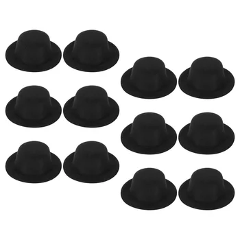 12 יח ' קטנות כובע קטן כובעים קישוט גג קישוטים מיני משך בד דקורטיביים הילד