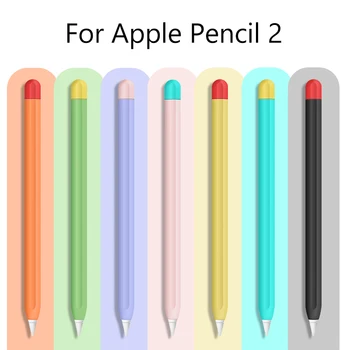Stylus כיסוי סיליקון עט מקרה עבור אפל העיפרון 2 התאמת צבעים Stylus מקרה מגן החלקה אנטי ליפול לחפות iPencil 2