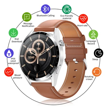חדש רשתית HD 300mAH גברים שעון חכם היד צמיד Bluetooth GT3 נשים בריאות קצב הלב דם Preesure Smartwatch רלו mujer