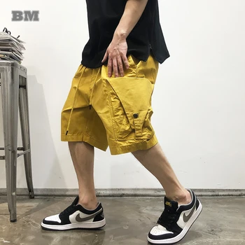 קיץ אמריקאי אופנת רחוב באיכות גבוהה המכנסיים גברים ביגוד Harajuku רב-כיס מזדמנים מכנסיים כדורסל קוריאני טרנדי