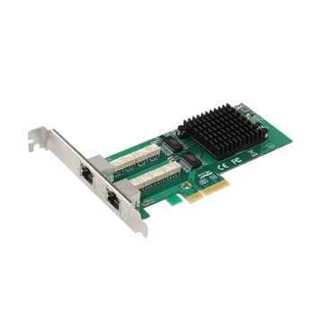 לעקוף Gigabit Ethernet 2 יציאת RJ45 PCI E 4X כדי Server Desktop Gigabit כרטיס רשת HUB RJ45 מתאם Intel I350AM4 1000Mbps