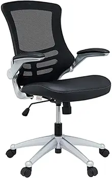 רשת חזרה ויניל מושב מודרני כיסא משרדי שחור