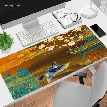 אלמנטים של הסגנון הסיני משטח עכבר גדול XXL שטיח Gaming Mousepad Accessoroes נייד גיימר המשרד מקלדת השולחן מחצלת אמנות שטיחים