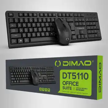 מקלדת DT5110 USB למקלדת ועכבר להגדיר עבור שולחן העבודה, מחשב נייד, מחשבים,עסקים,משרדים, לשימוש ביתי מקלדת משחקים