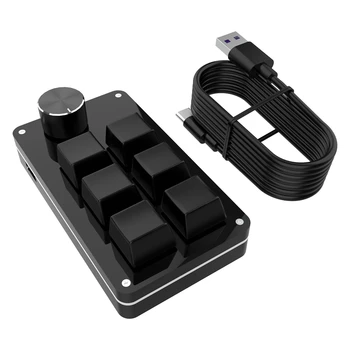 לתכנות DIY מכני מקלדת Bluetooth USB מותאם אישית Mini 6 מפתח ידית מאקרו Hotswap Keypa עבור מחשב נייד